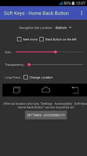 Play Soft Keys - Home Back Button