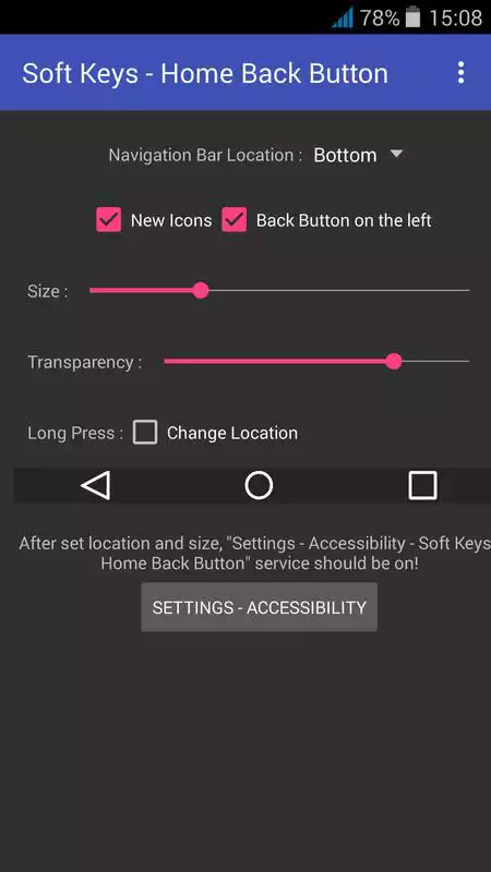 Play Soft Keys - Home Back Button