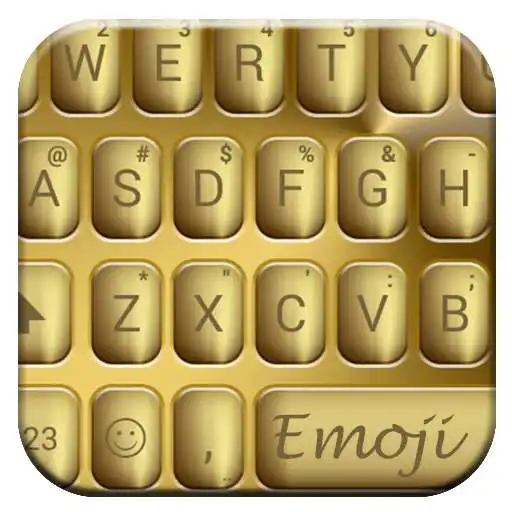 Run free android online Solid Gold Emoji Keyboard APK