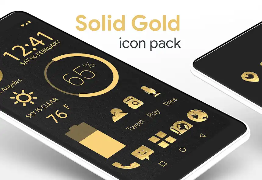 Play Solid Gold Pro - Icon Pack  and enjoy Solid Gold Pro - Icon Pack with UptoPlay