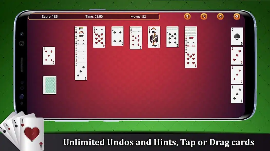 Play Solitaire Classic Cards - solitaire spider fun as an online game Solitaire Classic Cards - solitaire spider fun with UptoPlay