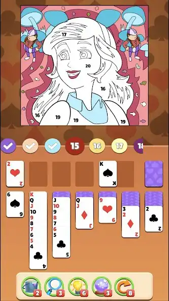 Play Solitaire Coloring Wonderland as an online game Solitaire Coloring Wonderland with UptoPlay