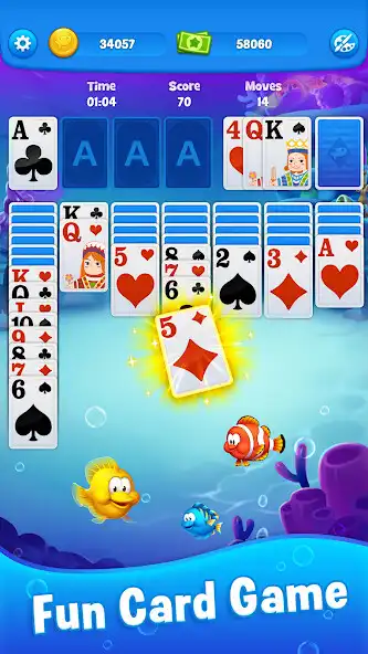Play Solitaire Klondike：Fish Party as an online game Solitaire Klondike：Fish Party with UptoPlay
