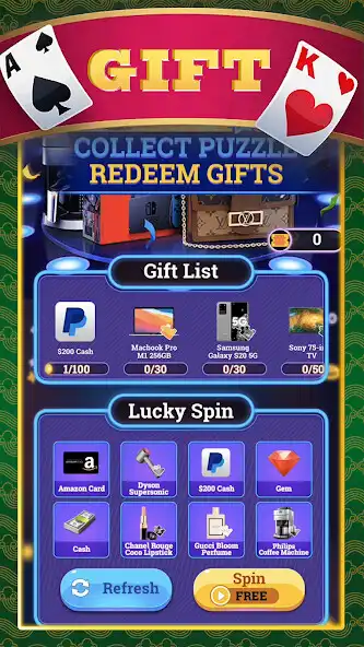 Play Solitaire: Lucky Daily Rush as an online game Solitaire: Lucky Daily Rush with UptoPlay