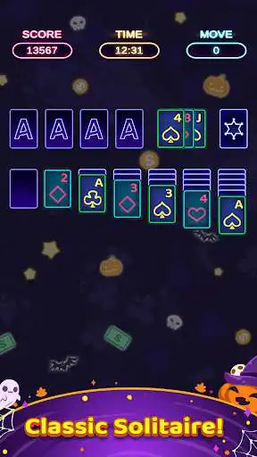 Play Solitaire Plus: Neon  and enjoy Solitaire Plus: Neon with UptoPlay