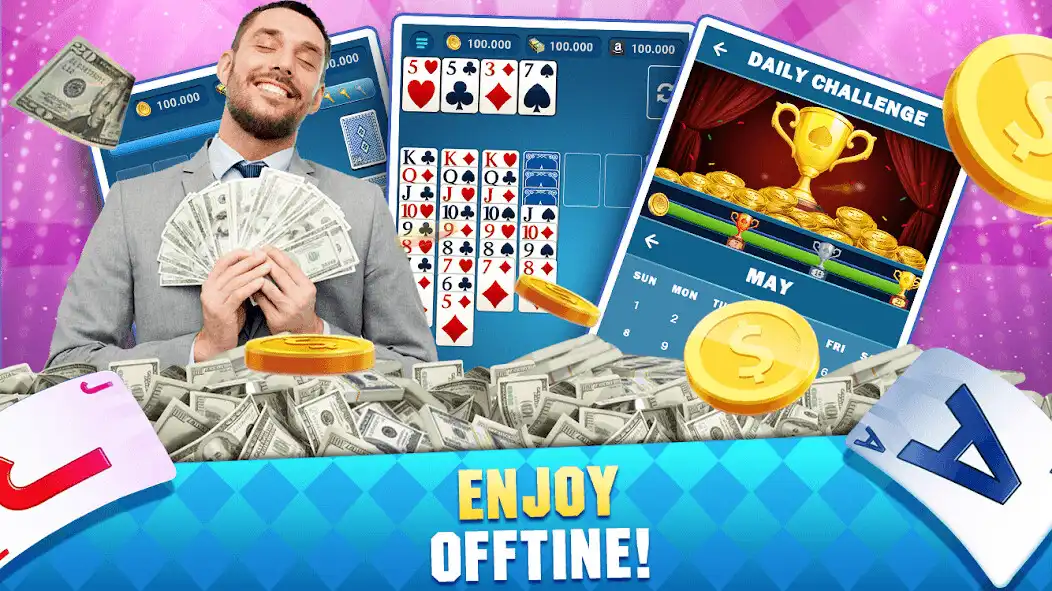 Play Solitaire Poker : Money Reward as an online game Solitaire Poker : Money Reward with UptoPlay