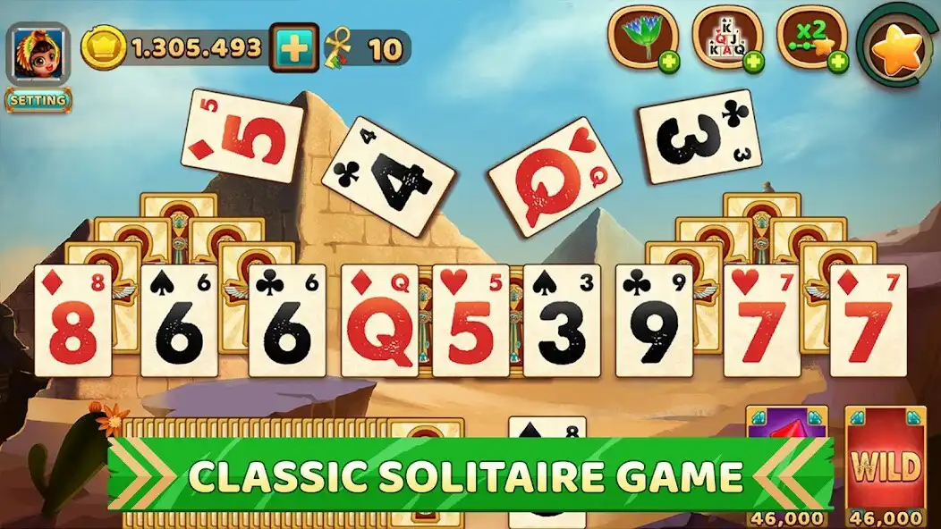 Play Solitaire - Pyramid Kingdom - Tripeaks  and enjoy Solitaire - Pyramid Kingdom - Tripeaks with UptoPlay