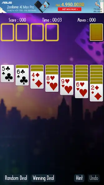 Play Solitaire Super Blue as an online game Solitaire Super Blue with UptoPlay