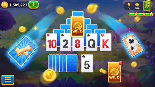 Play Solitaire TriPeaks: Garden as an online game Solitaire TriPeaks: Garden with UptoPlay