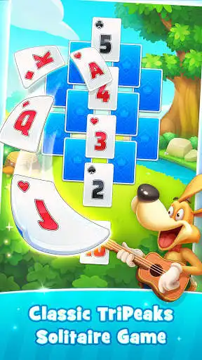 Play Solitaire TriPeaks Happy Land as an online game Solitaire TriPeaks Happy Land with UptoPlay
