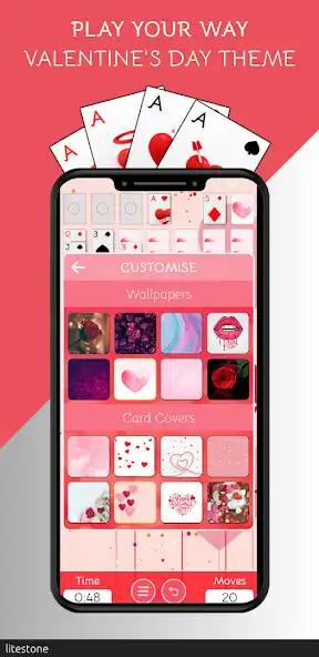 Play Solitaire - Valentines Day as an online game Solitaire - Valentines Day with UptoPlay