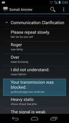 Play Somali Aircrew Phrases
