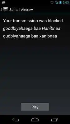 Play Somali Aircrew Phrases
