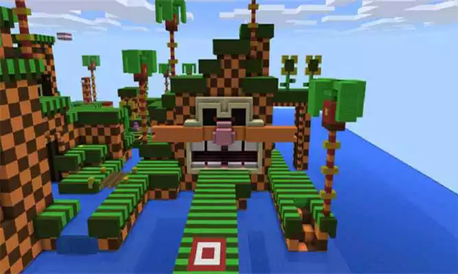 Play Sonic mod for MCPE  and enjoy Sonic mod for MCPE with UptoPlay