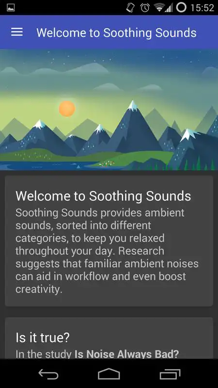 Play Soothing Sounds Beta