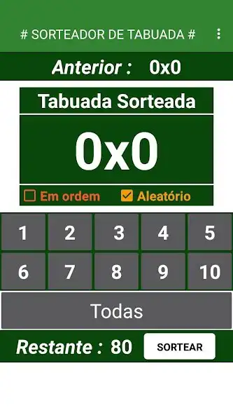 Play Sorteio de Tabuada  and enjoy Sorteio de Tabuada with UptoPlay