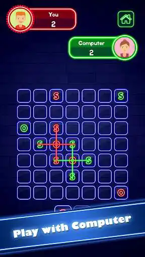 Play SOS Glow: Offline Multiplayer Board as an online game SOS Glow: Offline Multiplayer Board with UptoPlay
