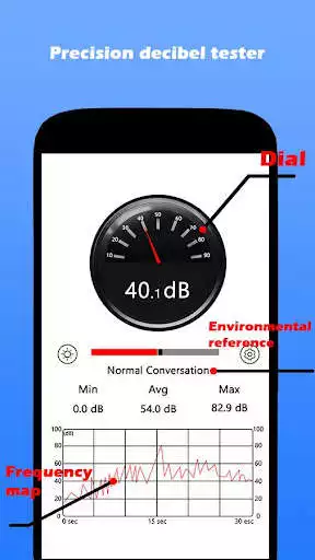 Play Sound Meter : decibel meter as an online game Sound Meter : decibel meter with UptoPlay