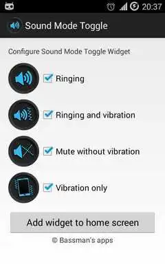 Play Sound Mode Toggle