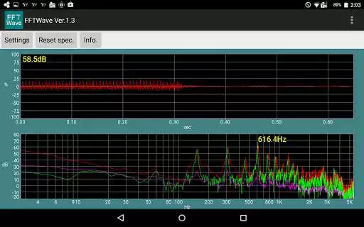 Play Sound monitor FFTWave