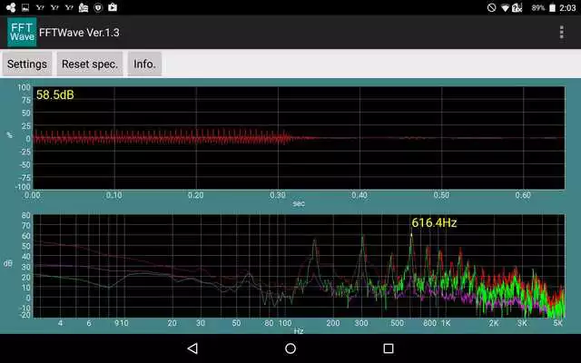 Play Sound monitor FFTWave