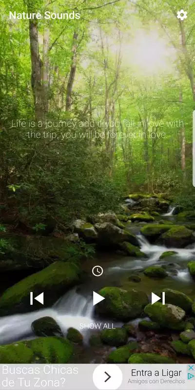 Play Sounds of nature to meditate