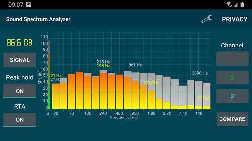 Play Sound Spectrum Analyzer as an online game Sound Spectrum Analyzer with UptoPlay