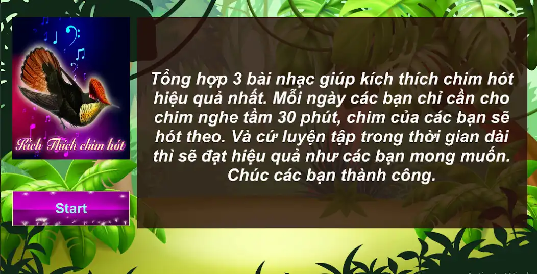 Play Sound stimulates birds singing as an online game Sound stimulates birds singing with UptoPlay