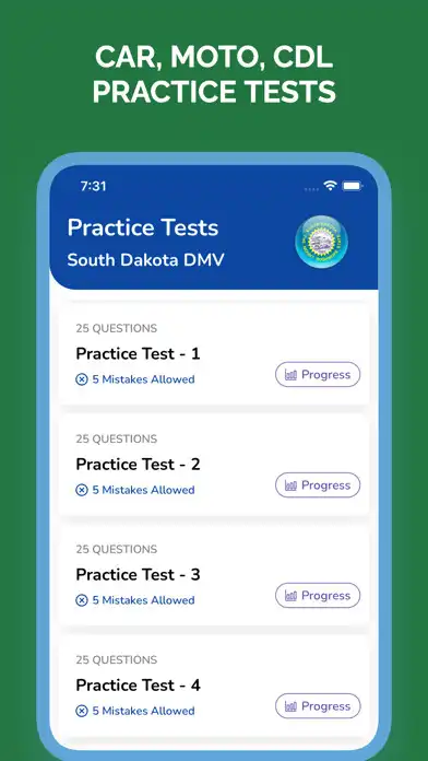 Play South Dakota DMV Test Practice  and enjoy South Dakota DMV Test Practice with UptoPlay