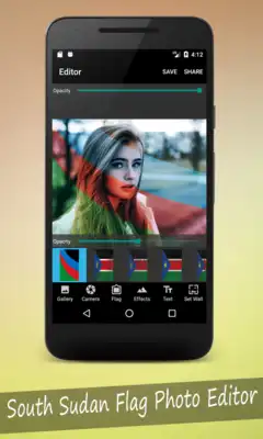 Play South Sudan Flag Photo Editor