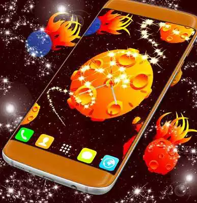 Play Space Clock Live Wallpaper Hd