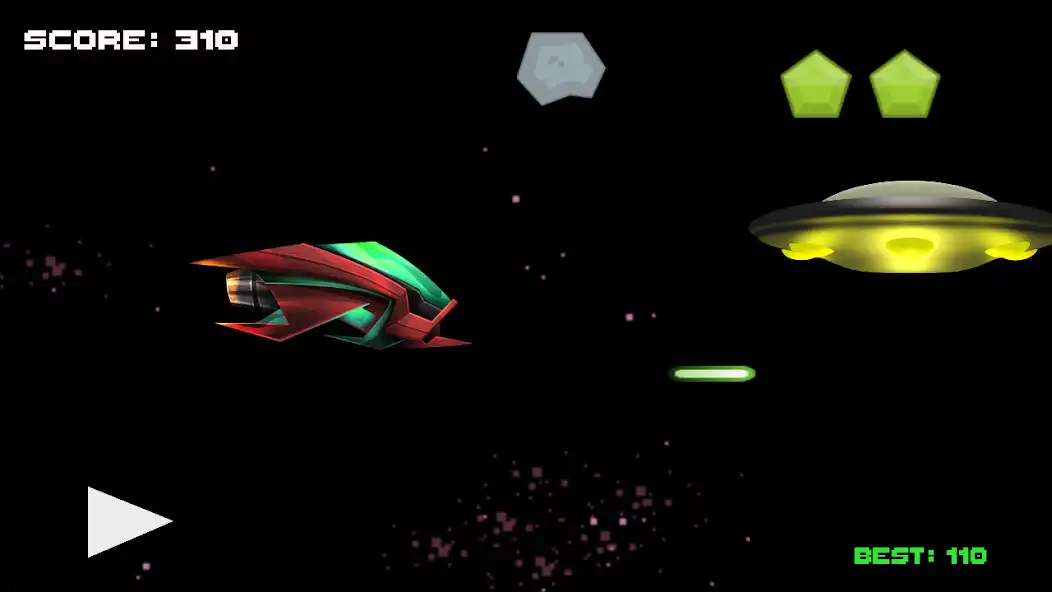 Play Space Fighter - Sky Shooter 2D as an online game Space Fighter - Sky Shooter 2D with UptoPlay