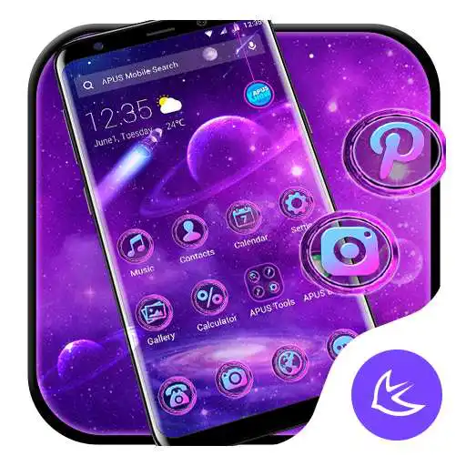 Free play online Space Galaxy APUS Launcher theme APK
