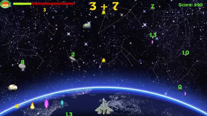 Play Space Jet Fighter Math Game
