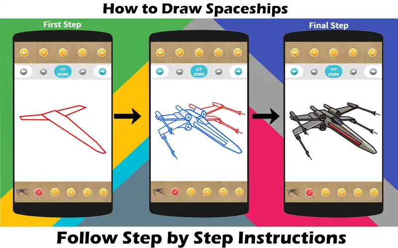 Play Spaceships Drawing  Coloring  and enjoy Spaceships Drawing  Coloring with UptoPlay