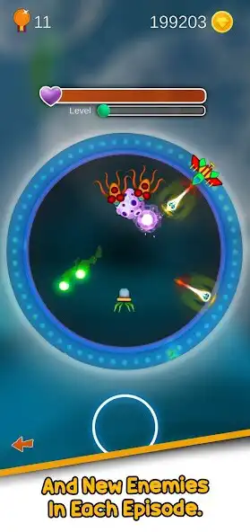 Play Space Shooter : circle attack as an online game Space Shooter : circle attack with UptoPlay