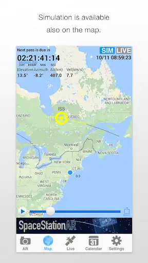 Play APK SpaceStationAR LITE  and enjoy SpaceStationAR LITE with UptoPlay st.tori.ToriSat<br><br>Features<br><br>* Simulates way of satellite on top of the camera view and the map.<br>* Displays orbits and current positions of satellites and users