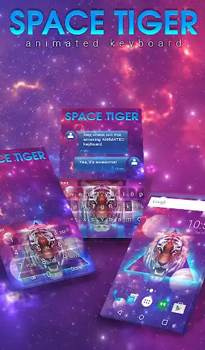 Play Space Tiger Animated Keyboard + Live Wallpaper  and enjoy Space Tiger Animated Keyboard + Live Wallpaper with UptoPlay
