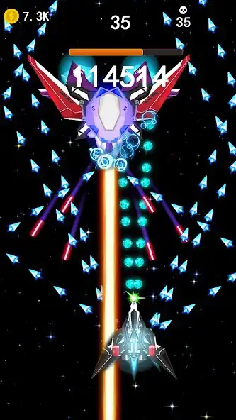 Play Space war-Infinite shooting as an online game Space war-Infinite shooting with UptoPlay