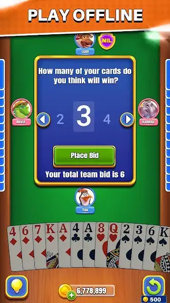 Play Spades Saga: Offline Card Game as an online game Spades Saga: Offline Card Game with UptoPlay