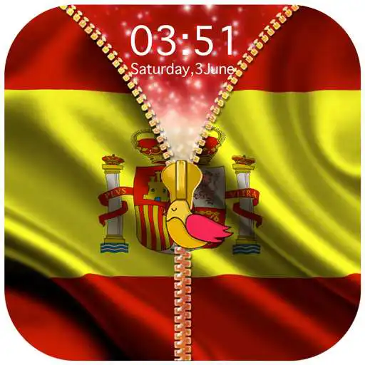 Play Spain Flag Zipper Lock Screen APK