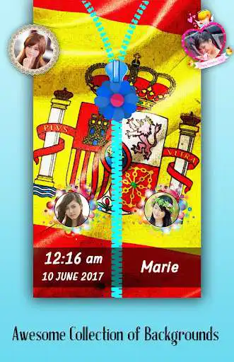 Play Spain Flag Zipper Lock Screen  and enjoy Spain Flag Zipper Lock Screen with UptoPlay