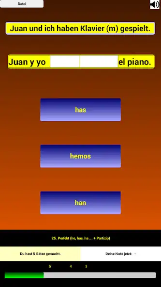 Play Spanische Grammatiklücken G as an online game Spanische Grammatiklücken G with UptoPlay