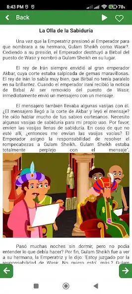 Play Spanish kids story with audio as an online game Spanish kids story with audio with UptoPlay