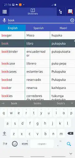 Play Spanish Maori dictionary