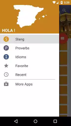 Play APK Spanish Slang-Proverbs-Idioms  and enjoy Spanish Slang-Proverbs-Idioms with UptoPlay com.tatteam.languagerealm.spanish