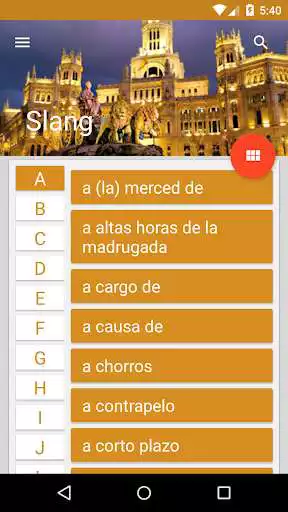 Play APK Spanish Slang-Proverbs-Idioms  and enjoy Spanish Slang-Proverbs-Idioms with UptoPlay com.tatteam.languagerealm.spanish