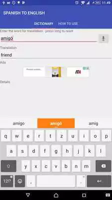 Play SPANISH TO ENGLISH OFFLINE 600000 WORDS DICTIONARY