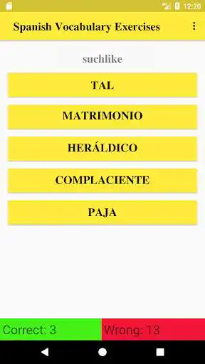 Play Spanish Vocabulary Exercise as an online game Spanish Vocabulary Exercise with UptoPlay
