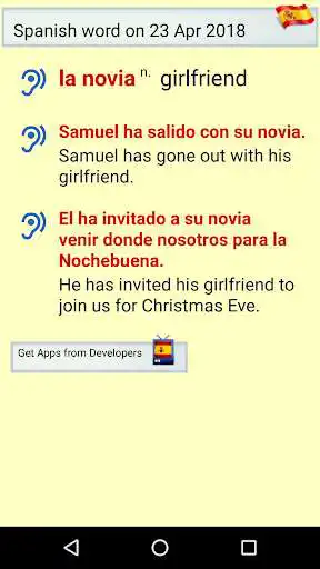Play Spanish Word of The Day Widget as an online game Spanish Word of The Day Widget with UptoPlay